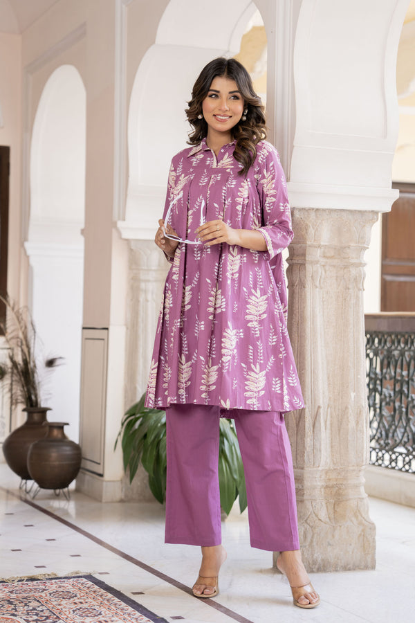 Myaza Women Purple Co-Ord Set-M2202