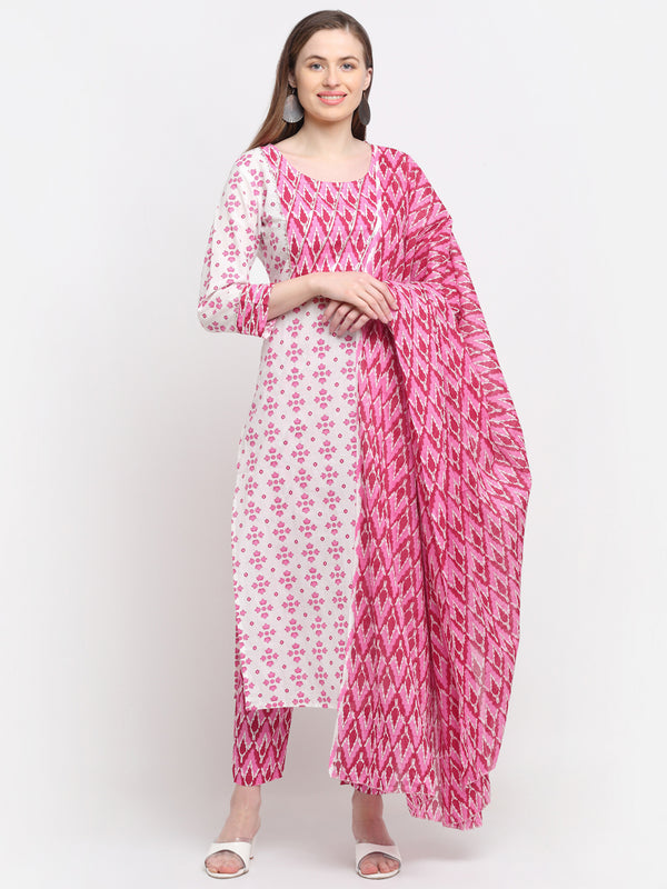 Myaza Women Kurta Pant With Dupatta Set